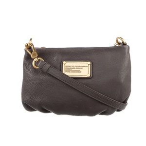 Marc Jacob’s Dark Grey Crossbody Bag with Gold Hardware